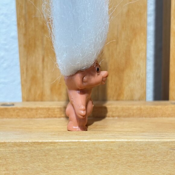 Vintage DAM THINGS Troll Doll Pencil Topper Hong Kong White Hair - Picture 5 of 7